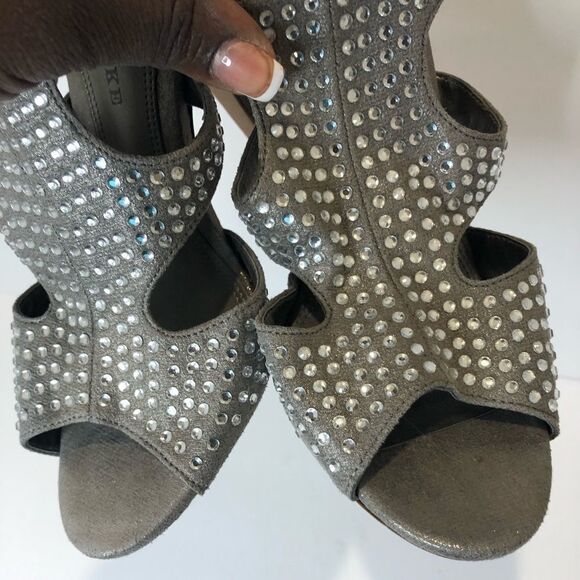 Audrey Brook silver rhinestone heel pumps size 7 - Picture 4 of 11